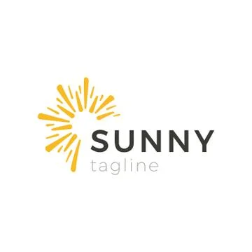 Creative logo abstract shape orange color. Sun logotype. Trendy cosmetics or Stock Illustration