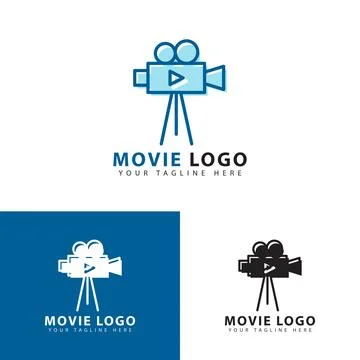 Creative logo camera shooting Stock Illustration
