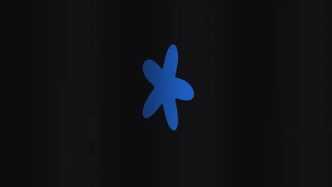 Creative logo design with blue shape on black background Stock Footage 338228077