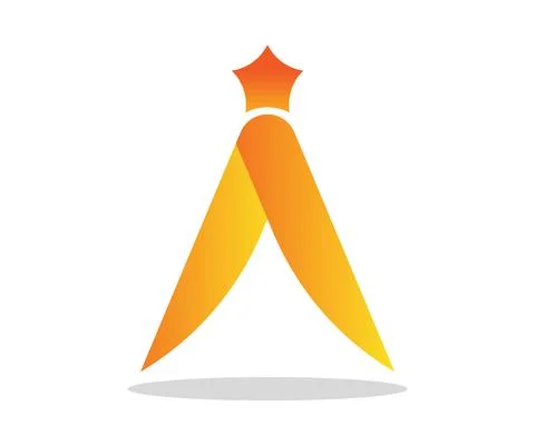 Creative logo design with star in the top, colorful logo icon vector 스톡 일러스트