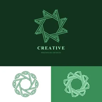 Creative logo design templates. Abstract minimalistic design. Geometric   Stock-Illustration