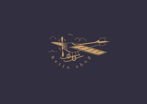 Creative logo for the historic retro store Illustrazione stock