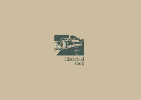 Creative logo for the historic retro store Illustrazione stock