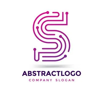 Creative logo S letter Dots design. S point icon monogram Abstract vector. Stock Illustration