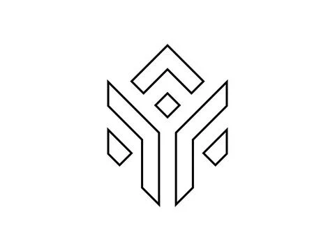 Creative logo vector design icon, line art logo style Stock Illustration