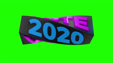 Creative Loop Words Vote 2020 Green Screen Stock-Footage 139537818