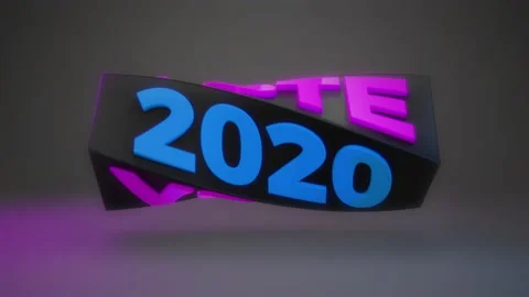 Creative Loop Words Vote and 2020 Stock Footage 139240116