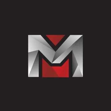 Creative M Letter logo design vector graphic concept illustrations Illustrazione stock