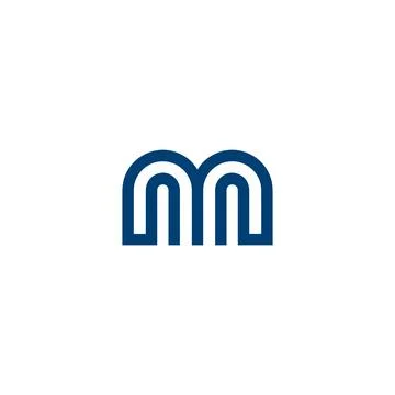 Creative m logo m icon catchy simple m logo Stock Illustration