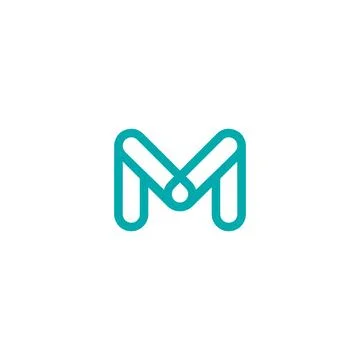 Creative m logo m icon catchy simple m logo Stock Illustration