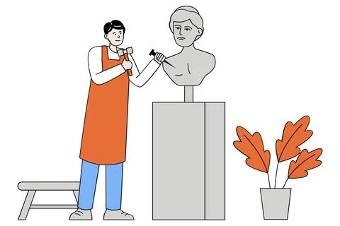 Creative Management and Team Coordination Stock Illustration