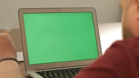 Creative manager work. Business concept. Confident young man on his laptop PC Видео 93236320