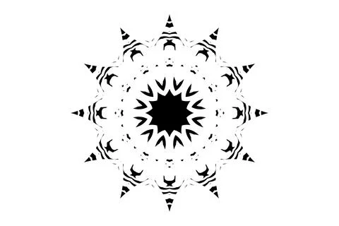 Creative Mandala Elegant Circle Pattern BW Illustrazione stock