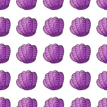 Creative marine seamless pattern. Pattern in hand draw style Stock Illustration