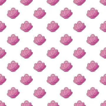 Creative marine seamless pattern. Pattern in hand draw style Stock Illustration