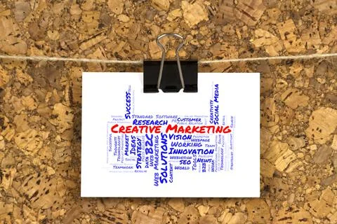 Creative Marketing word cloud Stock Photos