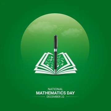 Creative Mathematics Day ads design. mathematics day, Celebrated December 2.. Stock Illustration