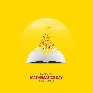 Creative Mathematics Day ads design. mathematics day, Celebrated December 2.. Stock Illustration