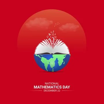 Creative Mathematics Day ads design. mathematics day, Celebrated December 2.. Stock Illustration