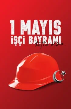 Creative May 1st labor and solidarity day red card illustration. イラスト素材