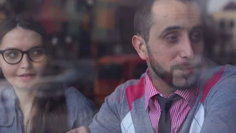 Creative meeting in a cafe Stock Footage 85224133