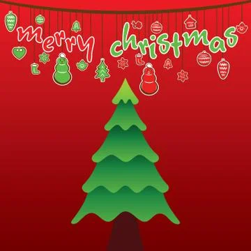 Creative merry christmas design Stock Illustration
