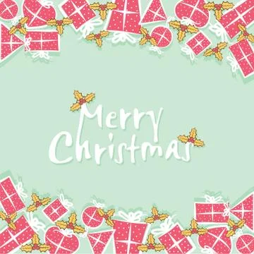 Creative merry Christmas greeting design vector Stock Illustration