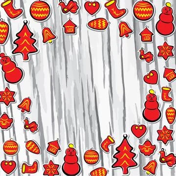 Creative merry Christmas greeting design vector Illustrazione stock