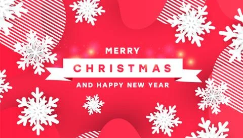 Creative Merry Christmas vector illustration design card template. Holiday gr Illustrazione stock