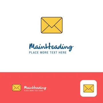 Creative Message Logo Design. Flat color Logo place for Tagline. Vector Illus Ilustración de archivo