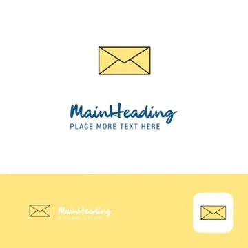 Creative Message Logo Design. Flat color Logo place for Tagline. Vector Illus Ilustración de archivo