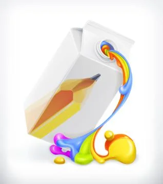 Creative milk, vector icon Stock Illustration