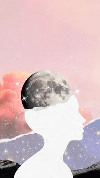 Creative mind aesthetic Stock Illustration