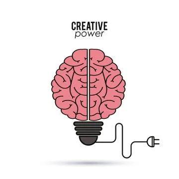 Creative mind and idea icon design, vector illustration Stock Illustration