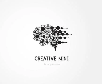 Creative mind - business vector logo template concept illustration. Abstract  Stock Illustration