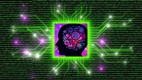 Creative Mind Concept with Colorful Ideas, Digital Code and Neural Circuitry Stock Footage 344477206