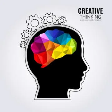 Creative mind. Concept of the human brain... Illustrazione stock