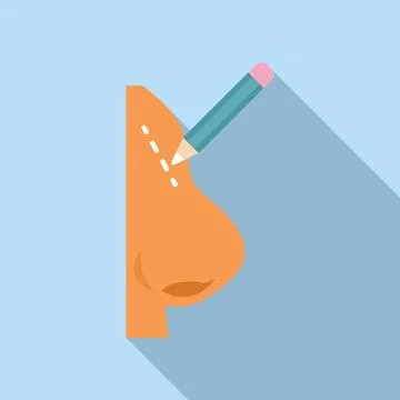 Creative mind concept with illustrated pencil nose 스톡 일러스트