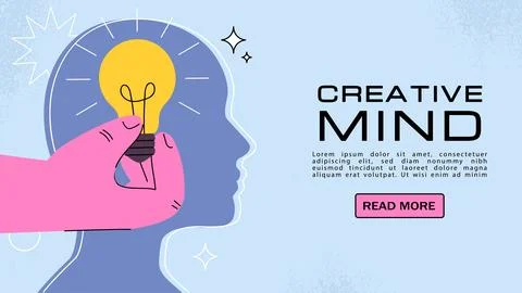 Creative mind concept illustration. Vector illustration Stock Illustration