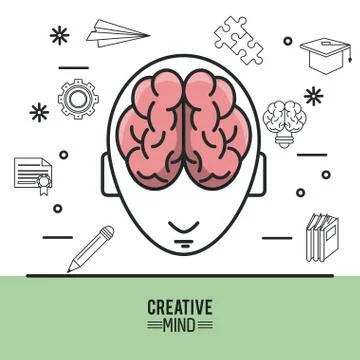 Creative mind design Illustrazione stock