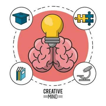 Creative mind design Stock Illustration