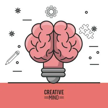 Creative mind design Illustrazione stock