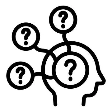 Creative mind icon outline vector. Work problem Illustrazione stock