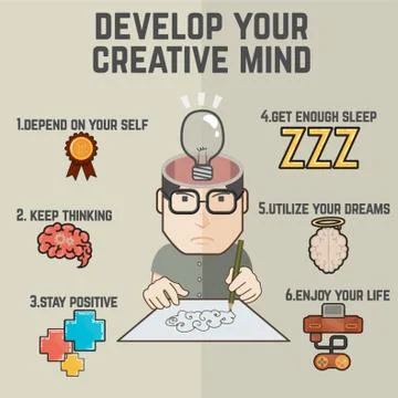 Creative Mind Infographic Illustrazione stock
