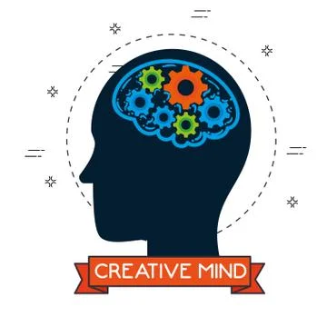 Creative mind set icons Stock Illustration