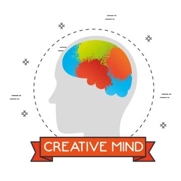 Creative mind set icons Stock Illustration