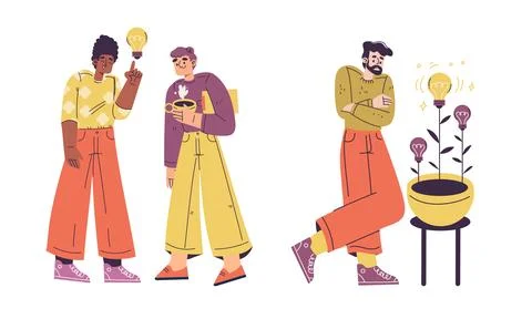 Creative Minds The Intersection of Innovation and Gardening, where ideas blossom Illustrazione stock