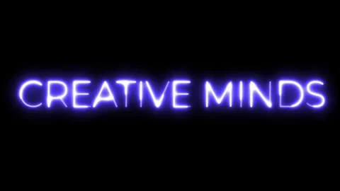 Creative Minds Neon Text Animation Stock Footage 318339098