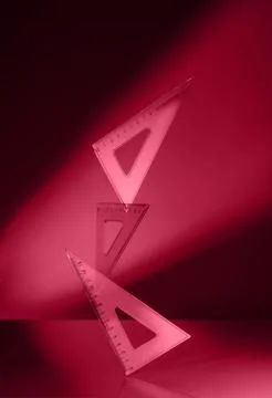 Creative minimal composition made with school supplies flying in the air with Stock Photos