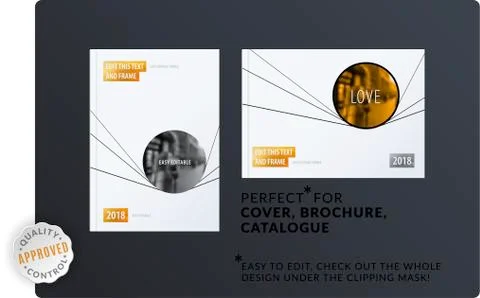 Creative minimal design of brochure set, abstract annual report, horizontal Illustrazione stock